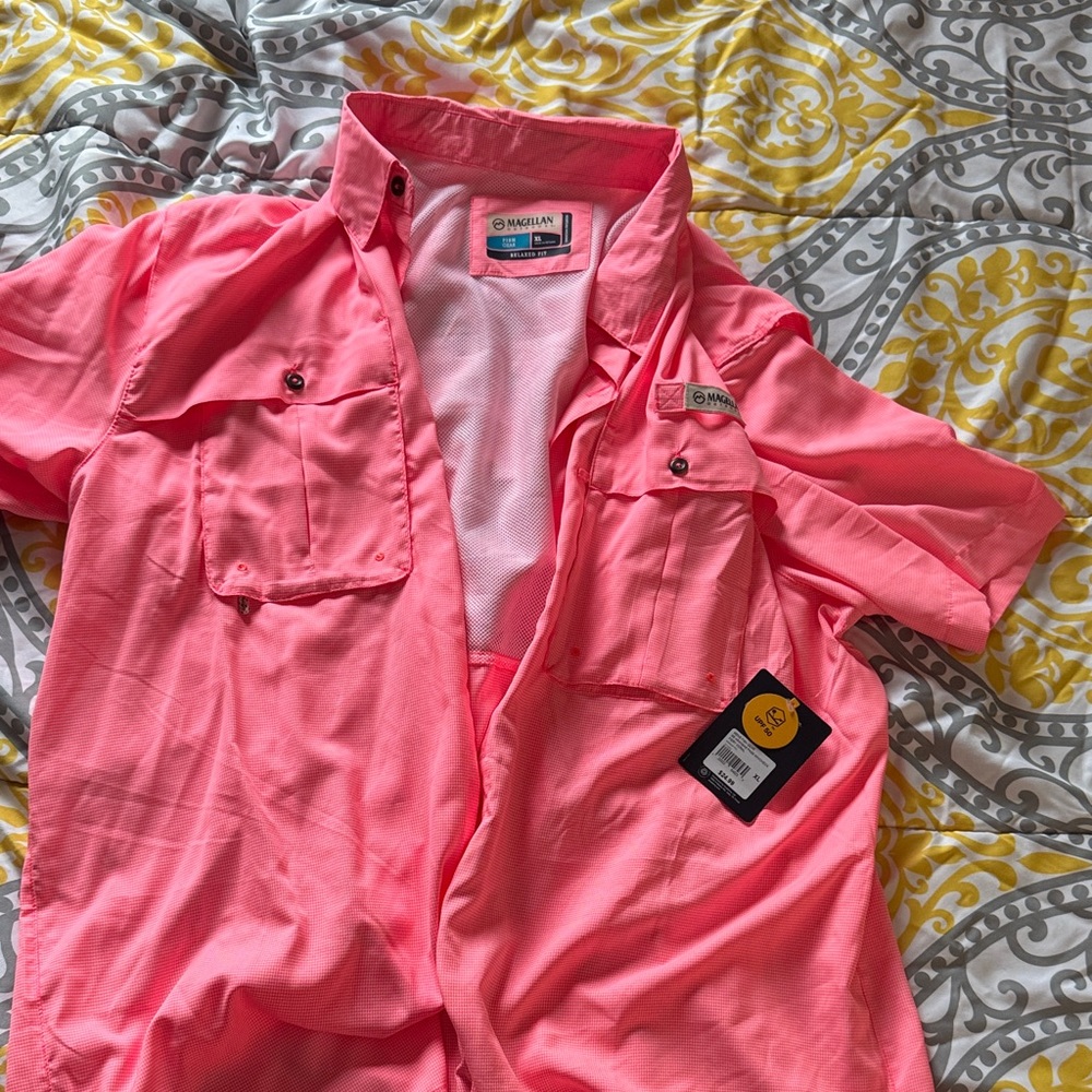 Magellan Outdoors Pink Performance Fishing Shirt